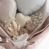 バルーンブーケ ドライフラワー くすみカラースモーキーピンク 花束 ギフト　誕生日 プレゼント 記念日 結婚祝い 発表会 卒業祝い 推し活 卒業式 おしゃれ かわいい　入学式 　送別 入学祝い プロポーズ 母の日 誕生日プレゼント 長持ち 枯れないギフト