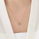 【無料ラッピング】  ヨンドシー 4℃ K18イエローゴールド ネックレス ゾイサイト ダイヤモンド ブランド 正規品 新品 ギフト プレゼント 人気 おすすめ 誕生日 記念日 クリスマス 送料無料