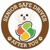 カーサイン 高齢者マーク SENIOR SAFE DRIVER マルチーズ ステッカー シール 直径13cm 肉球 日本製 車