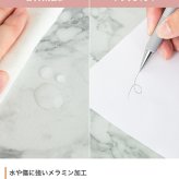 デスク チェア PC パソコン 勉強机 机 つくえ テーブル ドレッサー Camilla カミラ 大理石柄 収納 引き出し コンパクト スリム コンセント穴 省スペース 小さめ 大理石調 コード収納 コード穴 コードスリット 金脚 新生活