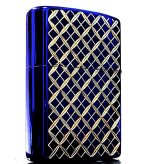 ZIPPO ブルー ヘリテージ ジッポ ライター 両面加工 彫刻 Heritage Blue 1932 ロゴ 青 おしゃれ 七宝 かっこいい ギフト プレゼント メンズ レディース
