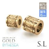 金属アレルギー対応 ペアペンダントトップ ハワイアンジュエリー 純チタン ゴールドカラー ペアペンダントトップ 誕生石 チューブ Sサイズ チェーン別売り イオンプレーティング カップル プレゼント ハロウィン 【品番：TIP401S-RYP】