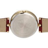 ヴェルサーチェ 腕時計 レディース レッド ゴールド 34mm VERSACE PALAZZO EMPIRE パラッツォ エンパイア 立体 メデューサ 赤 レザー 革ベルト スイス製 高級 ブランド おしゃれ プレゼント ギフト 卒業 入学 お祝い