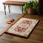 ラグ カーペット 玄関 屋内 屋外 輸 入 ネカル アイボリー 約50×80cm 長方形 民族調 エスニック モダン シンプル オールシーズン 丈夫 50×80cm ルカス レッド 新生活