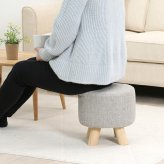 チェア 椅子 ファブリック ミニスツール ラウンド 円形 丸型 丸 スツール 木製 北欧風 おしゃれ ベージュ ブラウン ブルー オレンジ コンパクト 子供用 キッズ 可愛い かわいい 新生活