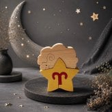 国産ヒノキ 星座の組み木｜牡羊座 ♈｜3/21〜4/19生まれ｜木製インテリア・誕生日プレゼント