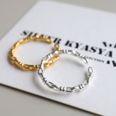 シルバー925 チェーンリング オープンリング 細身 ノットリング ゴールド シルバー オーバル 指輪 レディース 女性 金属アレルギー対応