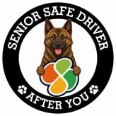 カーサイン 高齢者マーク SENIOR SAFE DRIVER 琉球犬 ステッカー シール 直径13cm 肉球 日本製 車