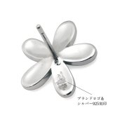 ハワイアンジュエリー コアウッド ピアス フラワープルメリア コアウッド シルバー925 ロジウムコーティング キャッチ aumakua 20G ゲージ メンズ レディース 誕生日 プレゼント ハロウィン 【品番：033-62-01】