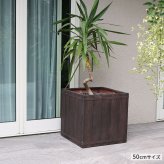 ガーデン エクステリア 「FARBOR」 ファーバー 木調FRPプランター 幅40 (角型) E002-CU400 奥行40 高さ40 植木鉢 プランター 木製 ウッド 軽量 大型 37L カバー 庭 インテリア 室内 店舗 おしゃれ 新生活