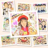 還暦のプレゼントに、似顔絵という形に残る贈り物を。初めての似顔絵注文でも安心です。 還暦祝い 贈り物 似顔絵 名入れ 手描き ギフト プレゼント 還暦 記念 誕生日 お祝い おじいちゃん 祖母 祖父 おばあちゃん 下書き確認 修正無料 名入れ 宝物 親孝行 かわいい 一生もの 傘寿 一生もの 還暦 長寿 闘病中の方への励まし 記念日 家族 米寿祝い ブライダルギフト クリスマス 喜ばれる 結婚祝い