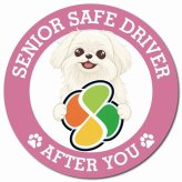 カーサイン 高齢者マーク SENIOR SAFE DRIVER マルペキ マグネット 強力 直径13cm 肉球 日本製 車 ステッカー