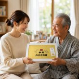 傘寿祝い 80歳 名入れ刺繍付き 今治オーガニック フェイスタオル イエロー 箱入り ギフト