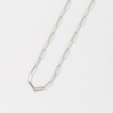 ネックレス ペーパークリップ シルバー925 SV925 ユニセックス シンプル 男女兼用 チェーン ペアアクセ　お揃い