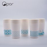 【誕生日・お祝い】Qpor 凍るフリーカップ 350ml缶対応 北欧柄 パールブルー 5種 結露しない 保冷タンブラー 九谷焼 ギフト 結工房