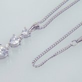 シルバー ジルコニア ハートカットトリロジーペンダント・ネックレス 12006【送料無料】【レディース,激安,特価,通販】
