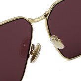 マックスマーラ Max Mara サングラス ノーズパッド UVカット アイウェア スクエア 多角形 ジオメトリック MM0143/S 32Y 59 メンズ レディース ユニセックス ゴールド+パープル 海外正規品