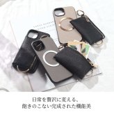 iphone15 ケース 本革 小銭入れ付き iphone15Pro iphone15Plus iphone15ProMAX MagSafe対応 ウォレット レザー アイフォン 15 pro max plus ゴート マグセーフ対応 マグネット 財布 コインケース カード ポーチ 小物入れ リング 15プロ マックス プラス ゴールド 送料無料