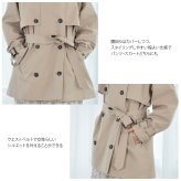 トレンチコート TCギャバジンレディース スプリングコート ハーフオーバートレンチ ハーフコート オフィス 通勤 春トレンチ コート カジュアル (lc3272)