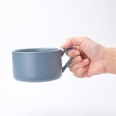 【3RD CERAMICS】スープカップ/ネイビーブルー・チェスナットブラウン・アイビーグリーン・ライトグレー・コーラルピンク・ソフトイエロー