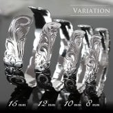 ハワイアンジュエリー バングル ハワイアンジュエリー ブレスレット 幅8mm 刻印 無料 サイズが選べる オープンバングル カットアウト スクロール シルバー925 太め メンズ レディース 誕生日 プレゼント クリスマス 【品番：B5003-8】