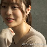 ピアス フープ つけっぱなし リング 太め 大ぶり アレルギー対応 ステンレス 幅2.5mm × 内径 16mm 20mm 中折れ 大人 上品 通勤 オフィス シンプル