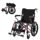 車椅子 自走介助兼用 1台2役 折りたたみ 軽量 約11kg アルミ コンパクト ノーパンクタイヤ 車いす 四輪 高齢者 介護 福祉用具 通院 外出 散歩 車載 転倒防止 安全ベルト 介助ブレーキ 駐車ブレーキ 耐荷重100kg フットサポート調整 背面ポケット 敬老の日 プレゼント ギフト