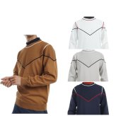 トミーヒルフィガー ゴルフ メンズ トリコロールライン クルーネックセーター TOMMY HILFIGER GOLF THMA458 秋冬モデル お誕生日祝い お祝い 記念品 お父さん 父の日 彼氏 男性 30代 40代 50代 60代  還暦祝い 敬老の日 人気プレゼント プレゼント
