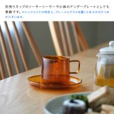 SKON スコン プレート Φ14.5mm[ガラス皿 耐熱皿 丸型 おしゃれ ガラスプレート お皿 かわいい 食洗機対応 小皿 取り皿 デザート皿 ケーキ皿 電子レンジ対応 耐熱ガラス カップソーサー 受皿 レトロ ガラス食器 北欧 プレゼント ギフト]
