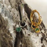 フープピアス用 天然石 誕生石 チャーム 3mm ルビー エメラルド ブルーサファイア 付け替え イメチェン おしゃれ かわいい