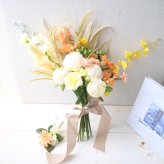 ピオニー クラッチブーケ アーティフィシャルフラワー ウェディングブーケ 造花 結婚式 前撮り インテリア 429