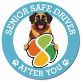 カーサイン 高齢者マーク SENIOR SAFE DRIVER レオンベルガー マグネット 強力 直径13cm 肉球 日本製 車 ステッカー