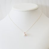 ［pearl606］8mm - 8.5mm ホワイトピンク ペンダント ネックレス 10月 誕生石 ピンクトルマリン あこや真珠