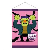 ハロウィン タペストリー HAPPY HALLOWEEN キャラ桃 40134 壁掛け 飾り パーティー グッズ 装飾 販促 イベント 店舗装飾 おしゃれ かわいい 秋 インテリア