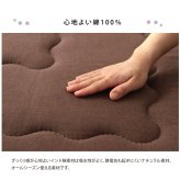 インド綿 ふっくら 厚敷き 『アルフ F敷』 約190×190cm