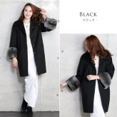 Filomo/フィローモ loro piana カシミヤ混 ウール コート ミンク ファー付き レディース 冬 母 女性 ギフト プレゼント 卒業式 入学式 母 6F (02000234r)