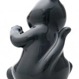 メガネスタンド 猫 磁器製 黒猫 眼鏡置き 卓上 収納 インテリア 雑貨 おしゃれ デスク オフィス 可愛い ネコ グッズ ギフト プレゼント セトクラフト