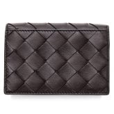 ボッテガヴェネタ BOTTEGA VENETA 名刺入れ カードケース イントレチャート フォンダン ブラウン 茶 メンズ レディース 本革 レザー スナップボタン ビジネス 593115 V3UH2 2132 ゴールド金具