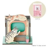 ペンスタンド 木製 パズル 猫 テレビ型 デスク収納 おしゃれ 卓上 小物入れ 組立式 インテリア 雑貨 文房具 収納 可愛い プレゼント ギフト セトクラフト