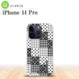 iPhone14 Pro iPhone14 Pro スマホケース 背面ケース ハードケース パッチワーク 黒 +アルファベット 2022年 9月発売 nk-i14p-1063i