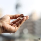 スモーキークォーツ 丸玉 天然石 26mm 一粒 水晶玉 ボール パワーストーン 浄化 置き石 インテリア 飾り 本物 小物 雑貨