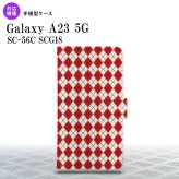 Galaxy A23 GalaxyA23 手帳型スマホケース カバー アーガイル 赤 青 2022年 10月発売 nk-004s-a23-dr1403