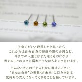 セカンドピアス つけっぱなし プラチナ ピアス 特針 軸太0.8mm ロングポスト12mm 天然石 2.5mm PT900 一粒 8種類 金属アレルギー対応 品質保証書 MIRAI 片耳 1個売り