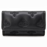 ヴィヴィアンウエストウッド キーケース キーホルダー レディース メンズ 男女兼用 キーリング Vivienne Westwood ヴィヴィアン マルチオーブ型押し ブラック VW4298 (5115003RW-S002K-N201) 【2026年秋冬モデル】 【ラッピング無料 誕生日 お祝い プレゼント ギフト 贈り物】