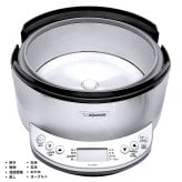象印 自動調理なべ EL-CA60-HM メタリックグレー 大容量4.2L (焼き, 煮物, 蒸し, 温度調理)と 自動メニュー(白米, 玄米, おかゆ, ヨーグルト) 。ハイパワー970W レシピブック＃48992 マルチクッカー 多機能鍋 キッチン家電