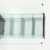 不二貿易 ガラスコレクションケース 幅60cm ワイド 背面ミラー 4段 強化ガラス フィギュアケース 推し活収納 隠しキャスター付き