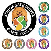 カーサイン 高齢者マーク SENIOR SAFE DRIVER チャウチャウ ステッカー シール 直径13cm 肉球 日本製 車