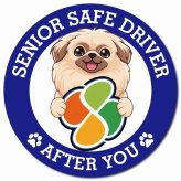 カーサイン 高齢者マーク SENIOR SAFE DRIVER ペキニーズ マグネット 強力 直径13cm 肉球 日本製 車 ステッカー