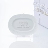 BERNARDAUD ベルナルド エキュム レリッシュ ディッシュ 21×15cm 単品 名入れ彫刻代込み 名前 彫刻 刻印 プレゼント ギフト 記念日 高級 ブランド 開店祝 新築祝 誕生日 法人 お皿 プレート インテリア ウェルカムボード オーバル だ円