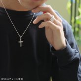 ハワイアンジュエリー ネックレス シルバー 刻印 無料 誕生石入れ可 十字架クロス パーツ シルバー925 長さ選べる カップル 夫婦 プレゼント ハロウィン 【品番：CG-SP2606】